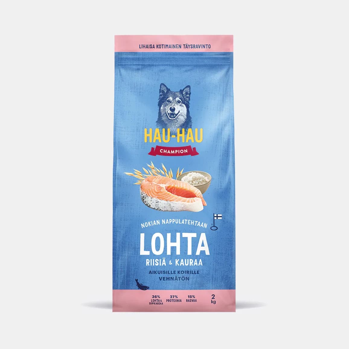 Hau Hau Champion Salmon Rice Oat Adult Dry Food