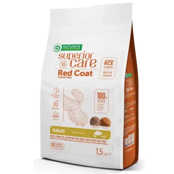 Nature's Protection Nature’s Protection Superior Care Dog Adult Small e Mini Red Coat Grain Free Salmone