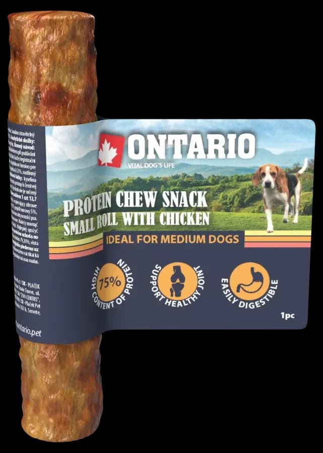 Ontario Protein žvýkací pamlsek malá rolka s kuřecím