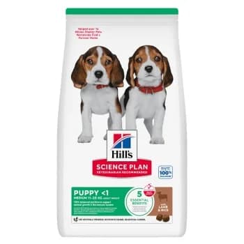 Hill's Science Plan Science Plan Trockenfutter Hund, Medium Puppy, mit Lamm und Reis