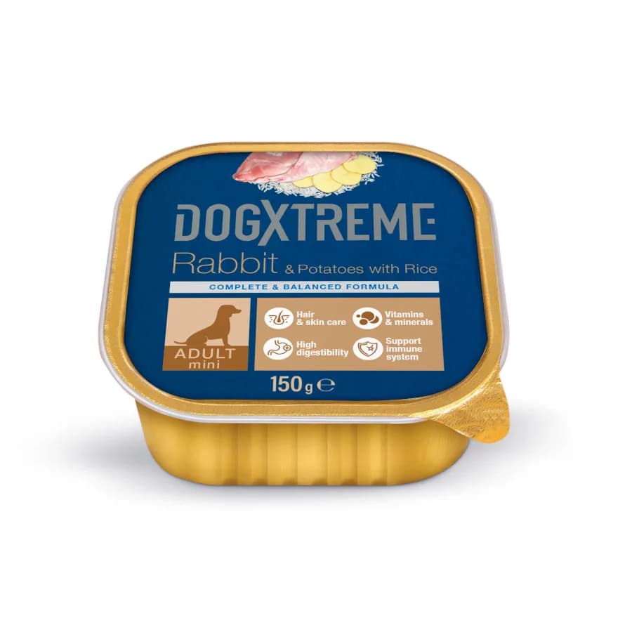 Dogxtreme Adult Mini Conejo con Patatas y Arroz tarrina
