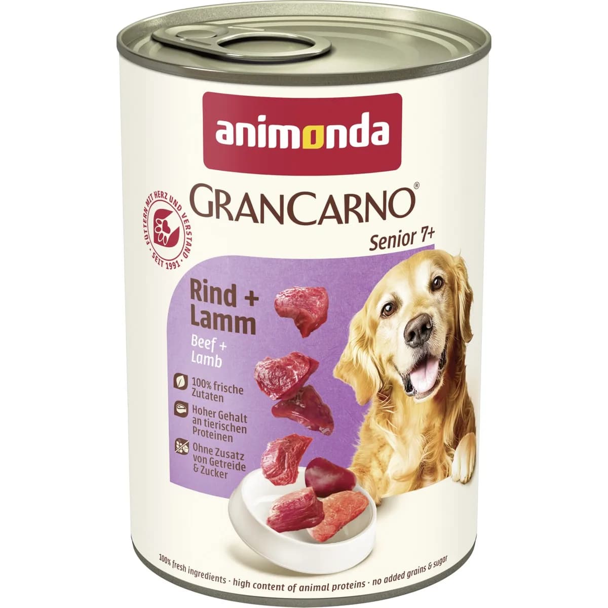 Animonda GranCarno Original nourriture humide pour chien Senior Bœuf et agneau