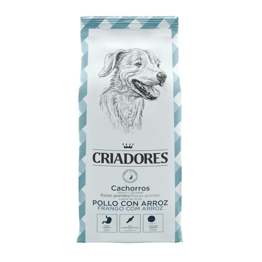 Criadores Pollo y Arroz Puppy de razas grandes
