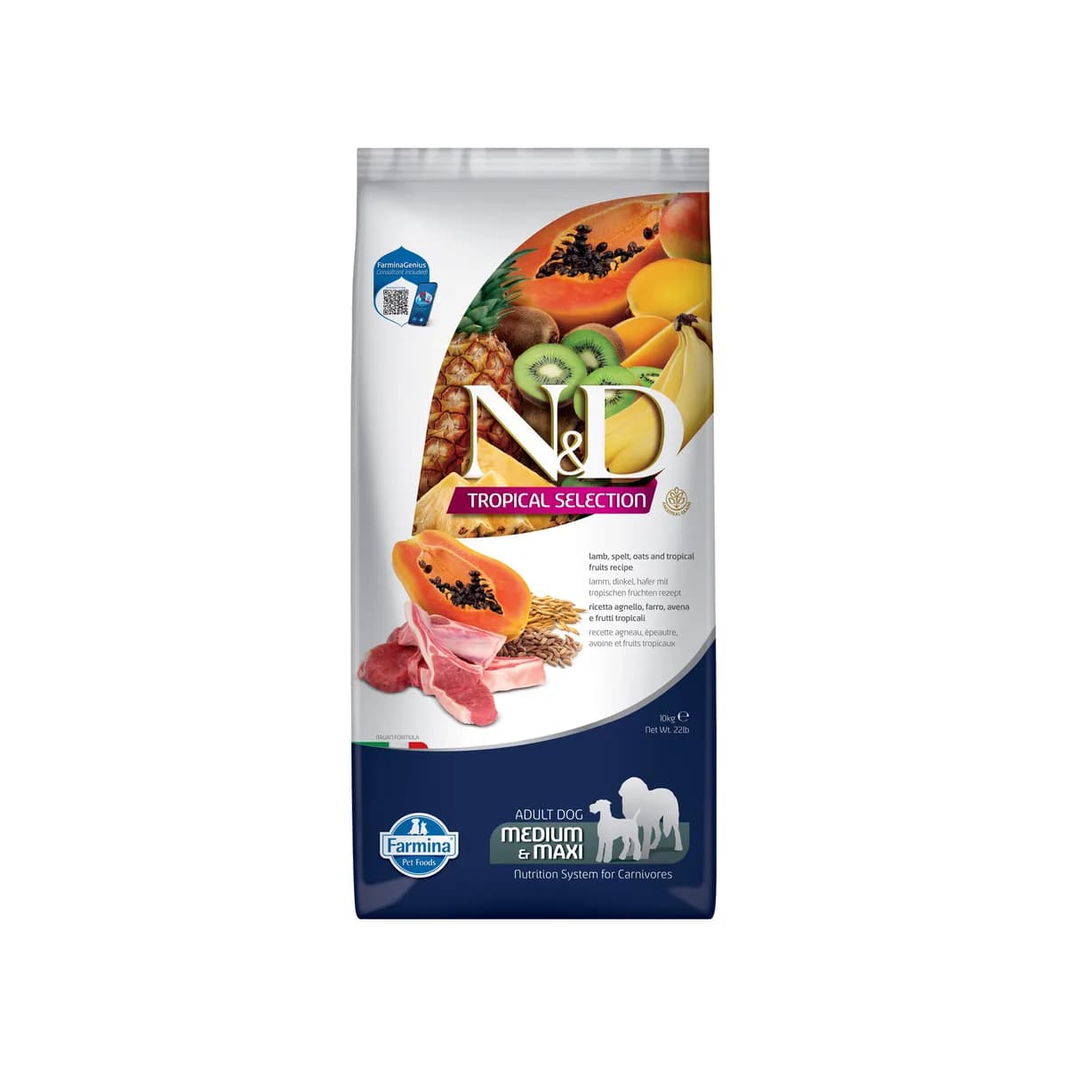 Farmina N&D Tropical Adult Medium & Maxi Hondenvoer - Lamb