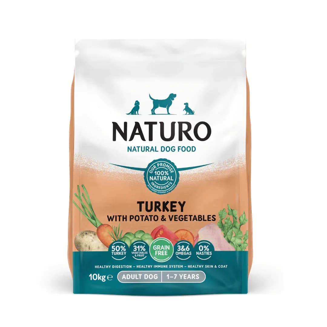 Naturo Adult Dog Turkey and Potato with Vegetables Grain Free Dry Food