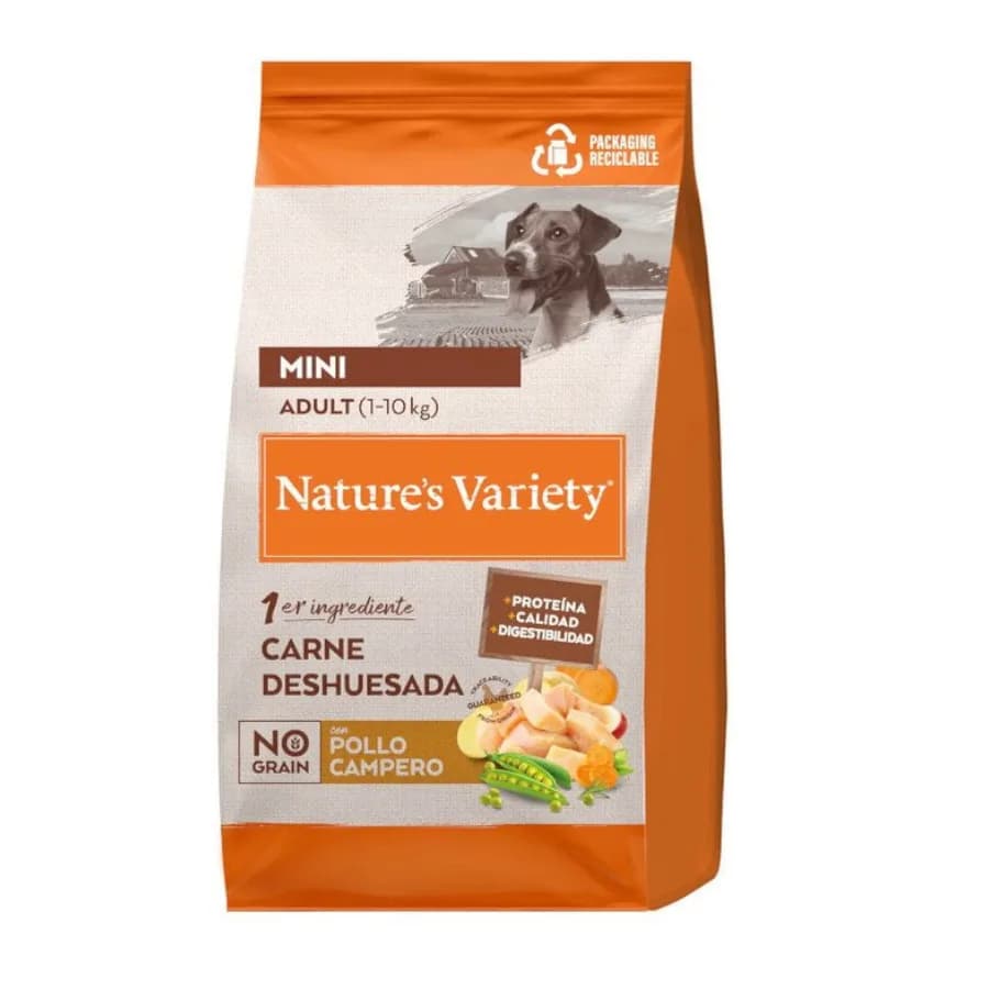 Nature's Variety No Grain Adult Mini Pollo pienso