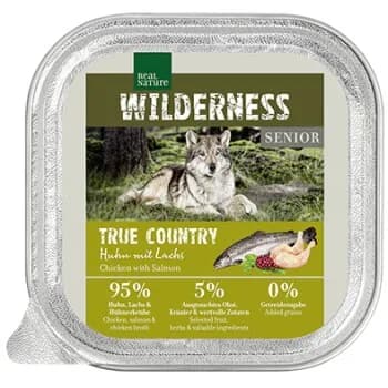 REAL NATURE WILDERNESS nourriture humide pour chiens Senior True Country poulet & saumon