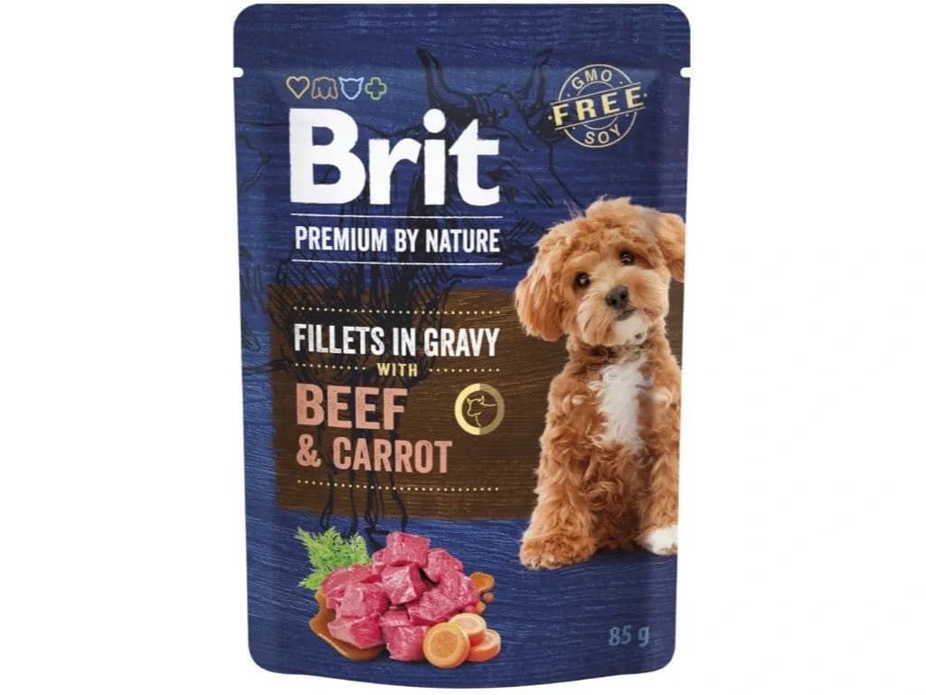 Brit Premium Kap.Brit Premium by Nature Dog Fillets in Gravy with Beef&Carrot