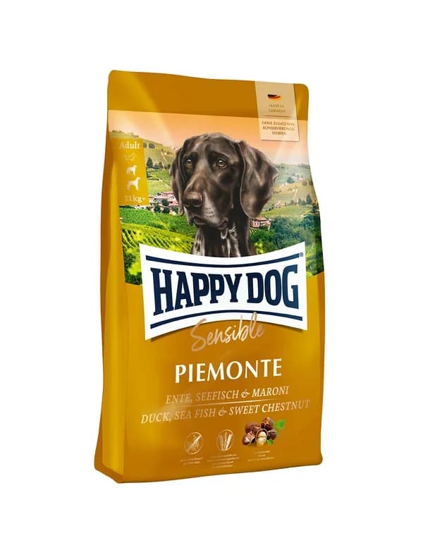 Happy Dog Sensible Piemonte Ente, Seefisch & Maroni