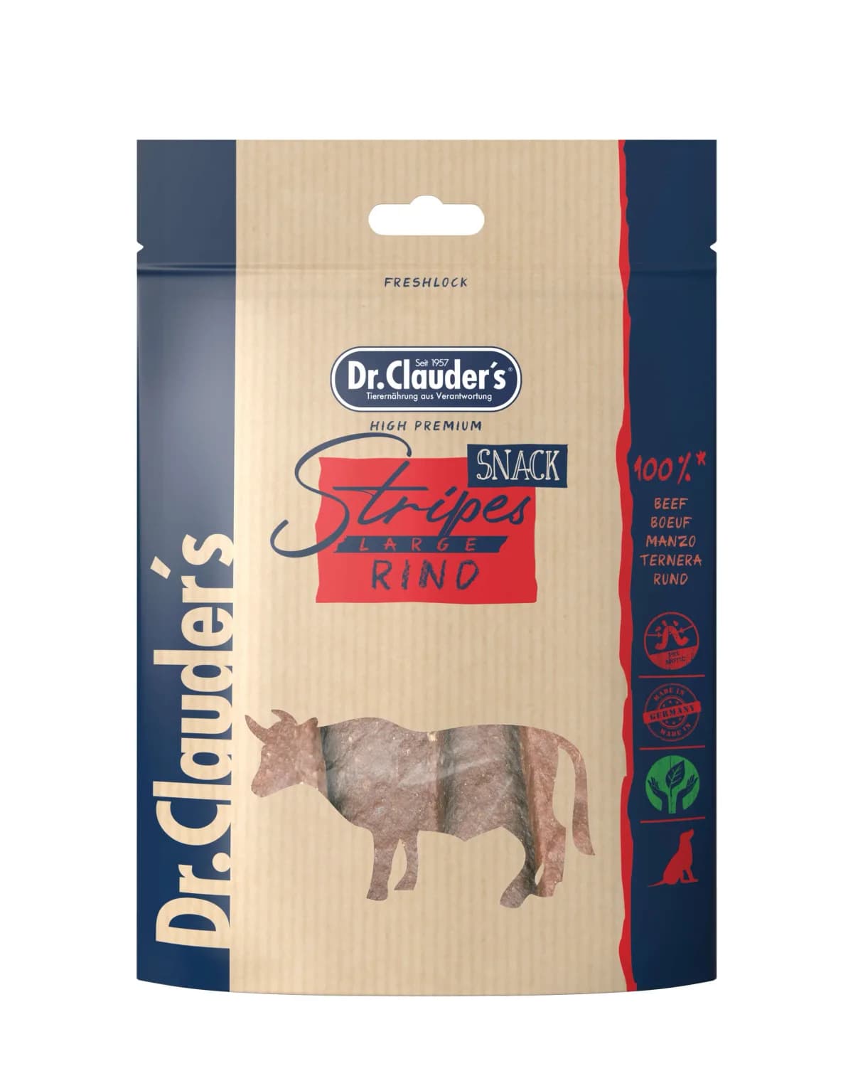 Dr.Clauder solutions for pets GmbH Dr.Clauder´s Stripes Snack Rind Large
