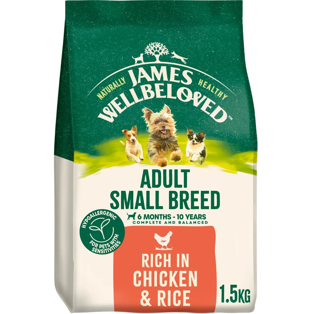 James Wellbeloved Small Breed Adult Dry Dog Food Chicken & Rice