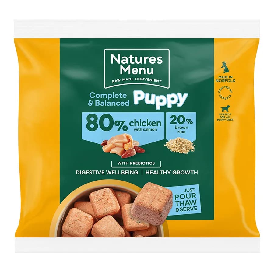 Nature's Menu Complete & Balanced 80/20 Frozen Puppy Food Chicken & Salmon