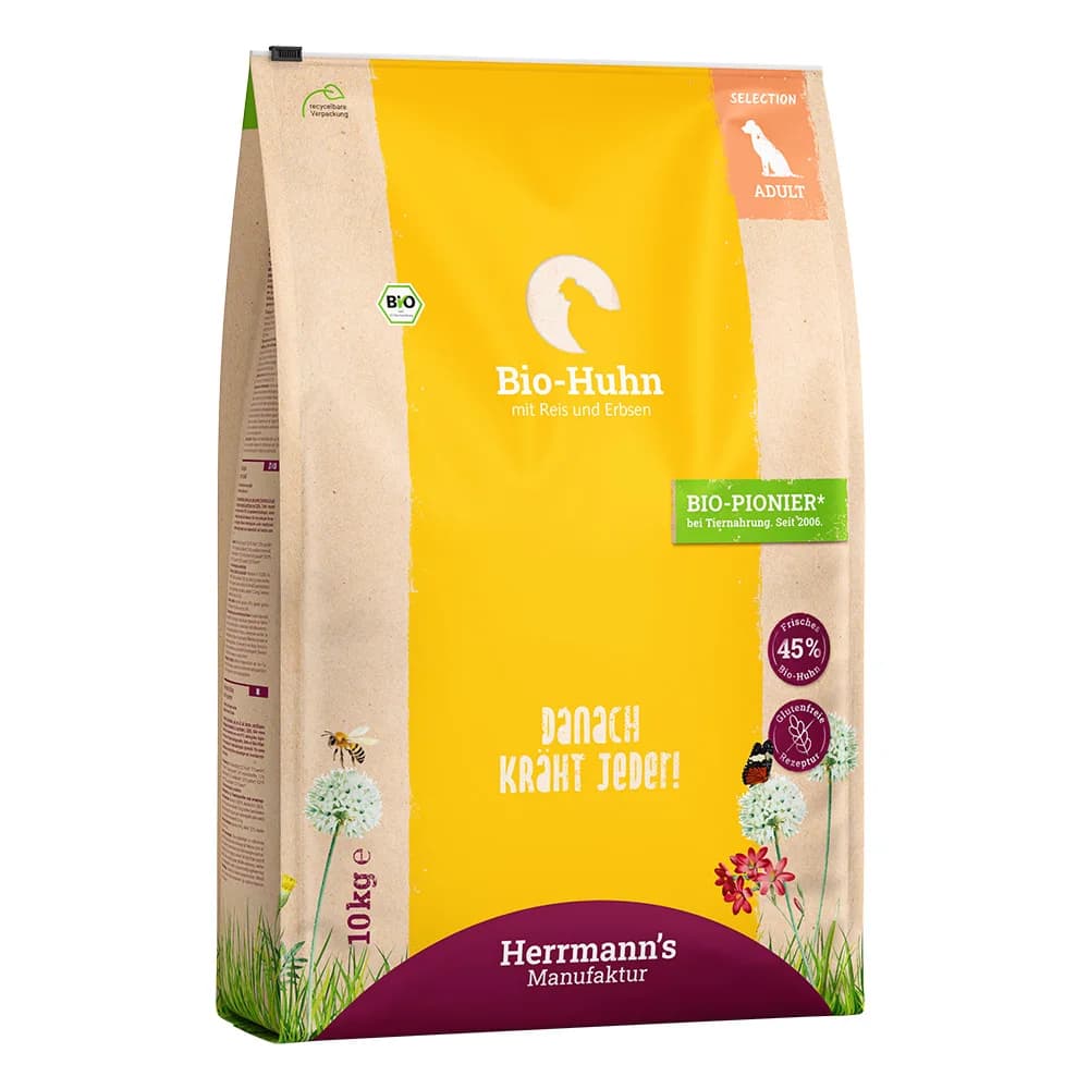 Herrmann's Selection Adult Bio-Huhn mit Reis & Erbsen