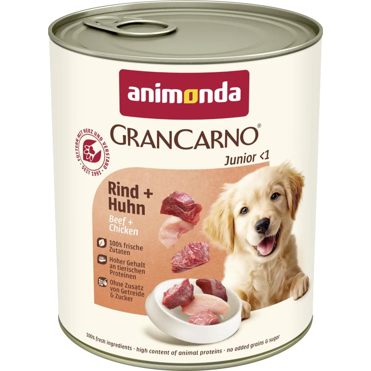 Animonda GranCarno Original nourriture humide pour chien Junior Bœuf et poulet