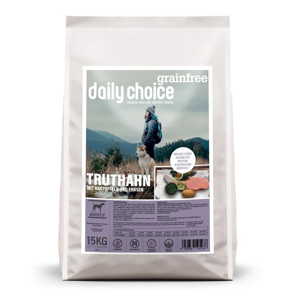 daily choice Grainfree Truthahn mit Kartoffeln und Erbsen