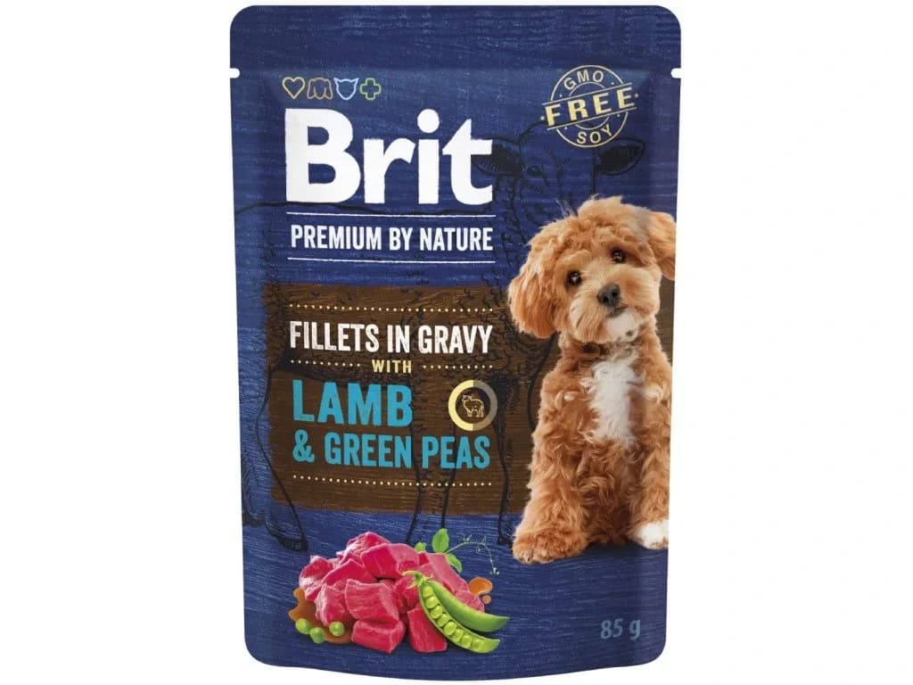 Brit Premium Kap.Brit Premium by Nature Dog Fillets in Gravy with Lamb&Green Peas