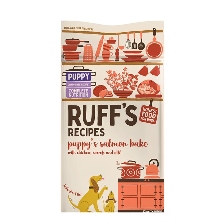 Ruff's Recipes Salmon Bake with Chicken, Carrots & Dill Dry Puppy Food