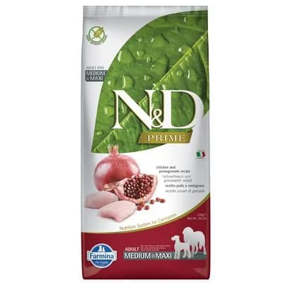 Farmina N&D Adult Medium sin cereales con pollo y granada para perros