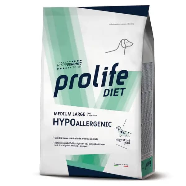Prolife Veterinary Formula Prolife Diet Veterinary Formula Hypoallergenic Medium/Large Quaglia