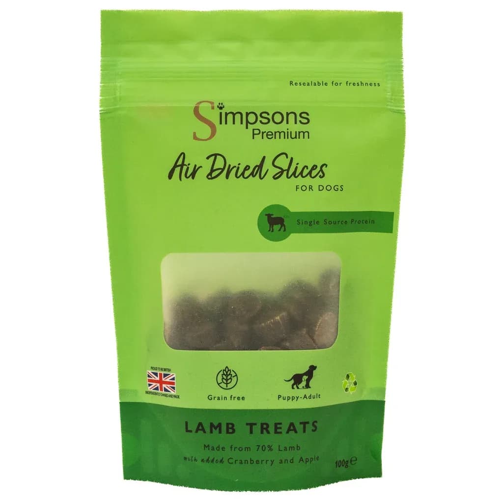 Simpsons Premium Air Dried Sliced Lamb Dog Treats