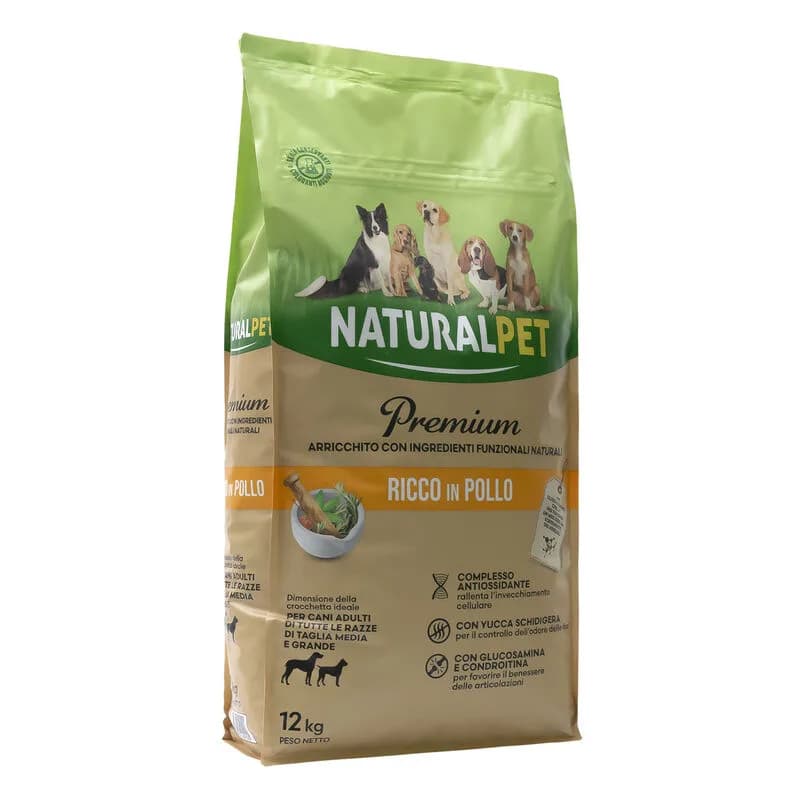 Naturalpet Premium Dog Adult Medium&Large ricco in Pollo