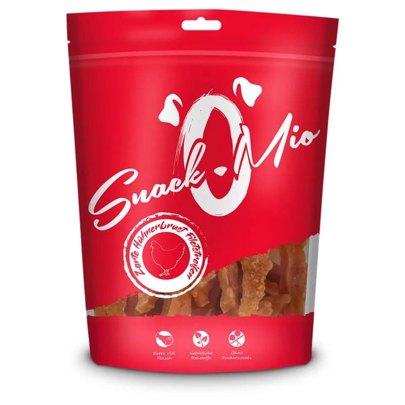 Hundgodis Tuggben SnackOMio möra strimlor av kycklingbröstfilé