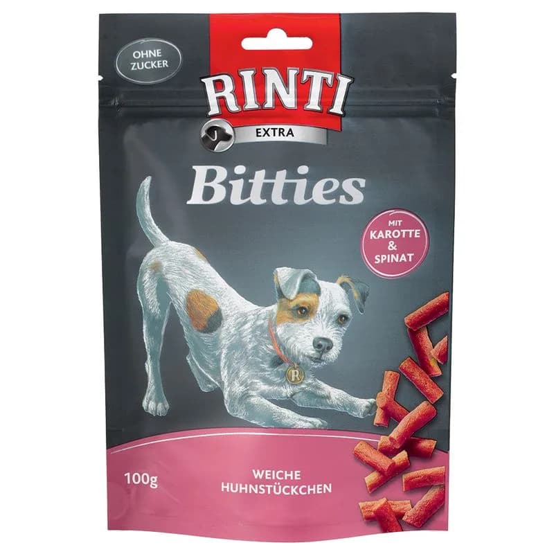Rinti Extra Mini Bits - kuře s mrkví a špenátem
