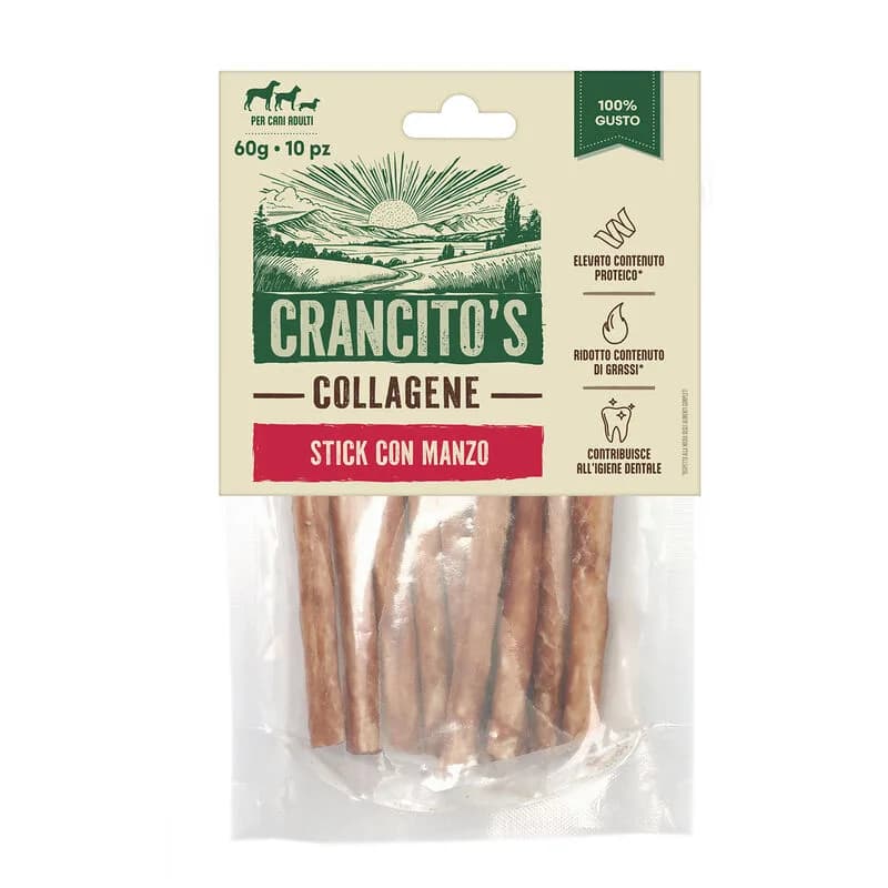 Crancito's Collagene Dog Snack Stick con manzo