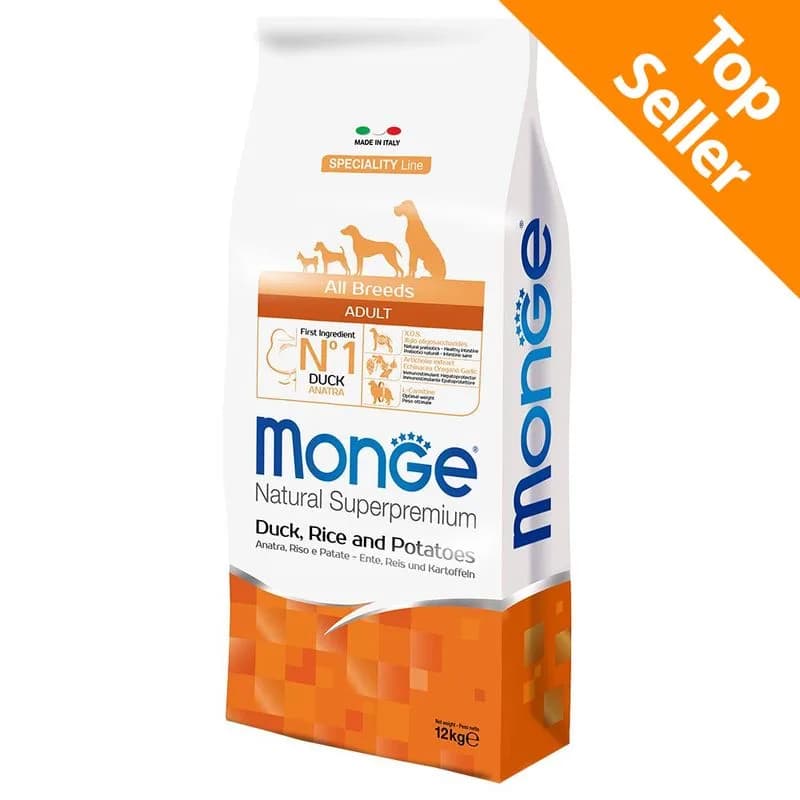Monge Pies Monge Superpremium All Breeds Adult Kaczka, Ryż i Ziemniaki