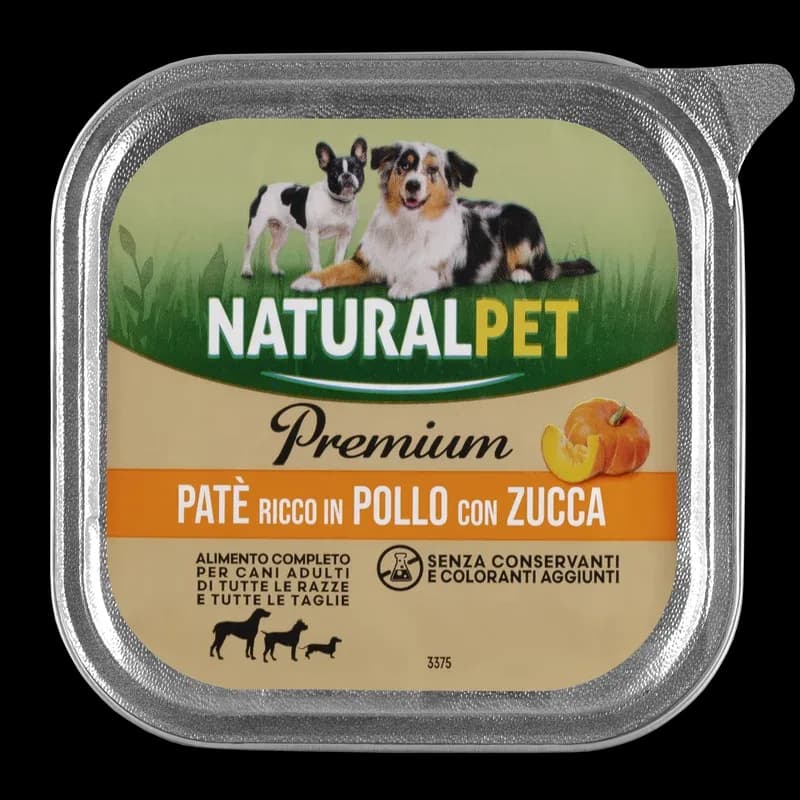 Naturalpet Premium Dog Adult All breeds paté ricco in pollo con zucca