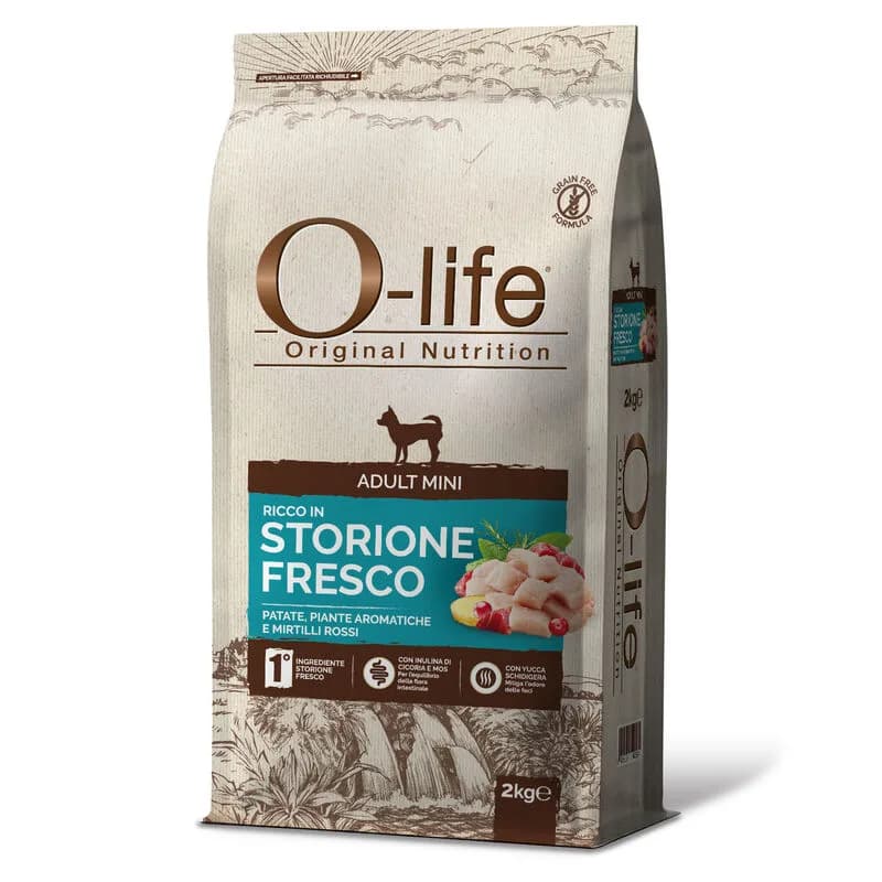 O-life Dog Adult Mini con Storione Fresco
