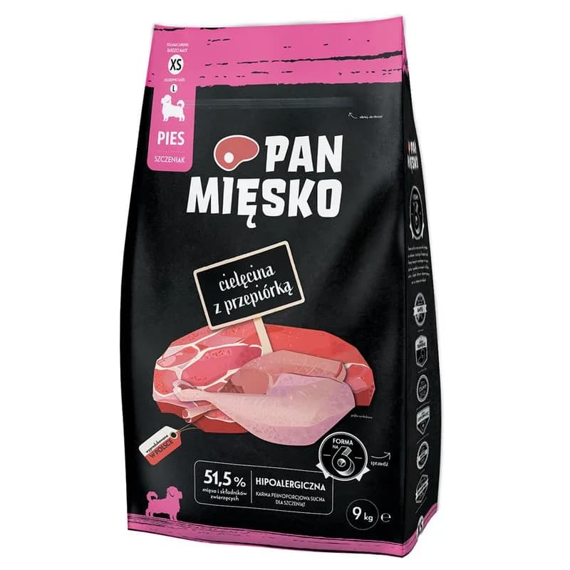 PAN MIĘSKO XS Puppy telecí s křepelkami