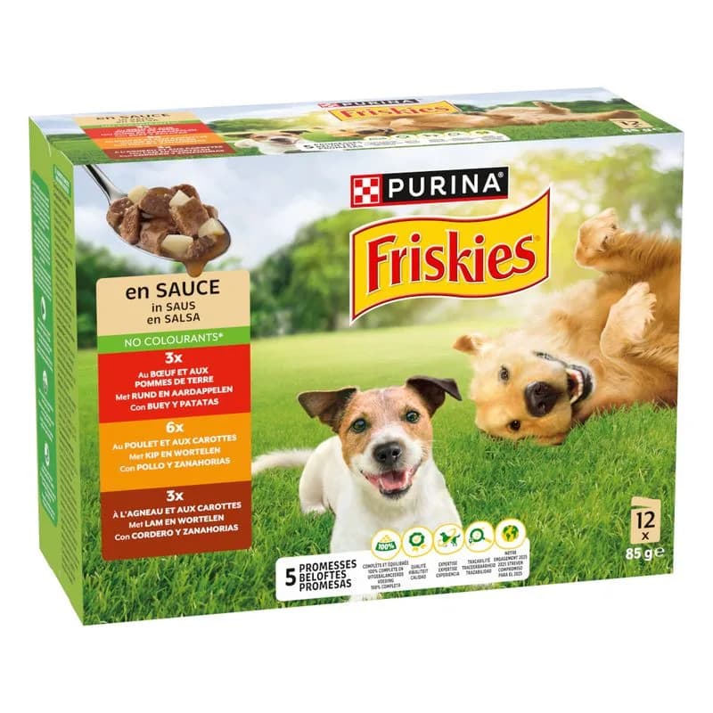 Friskies Adult v omáčce s hovězím, kuřecím a jehněčím