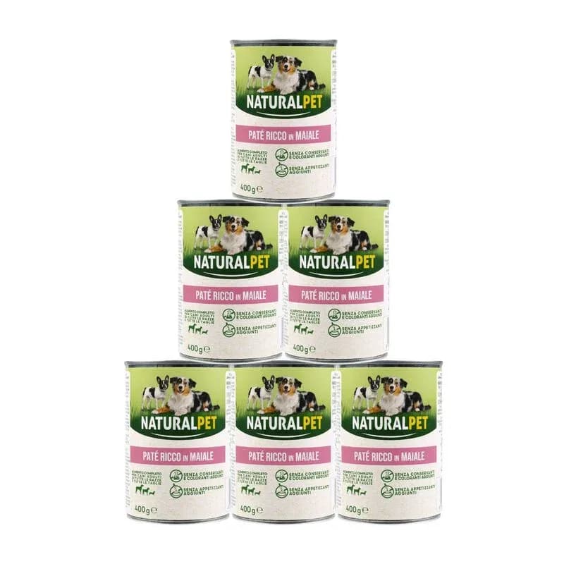 Naturalpet Dog Adult Paté ricco in Maiale