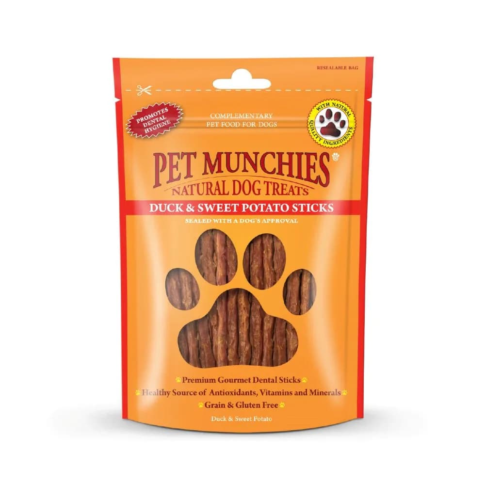 Pet Munchies Natural Duck & Sweet Potato Dental Treats for Dogs