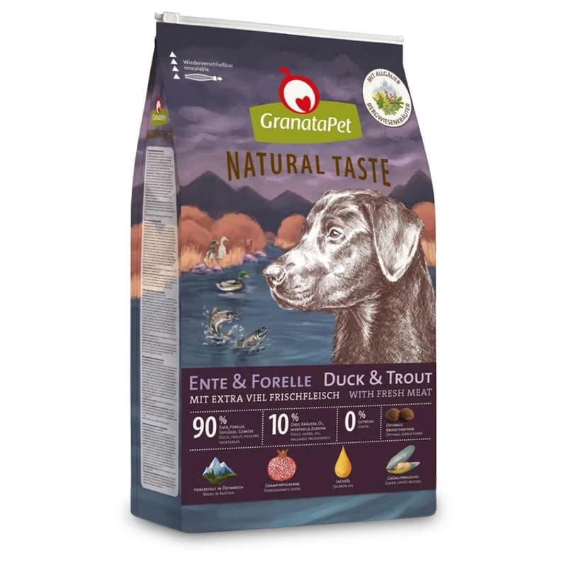 GranataPet Natural Taste Anka & öring torrfoder
