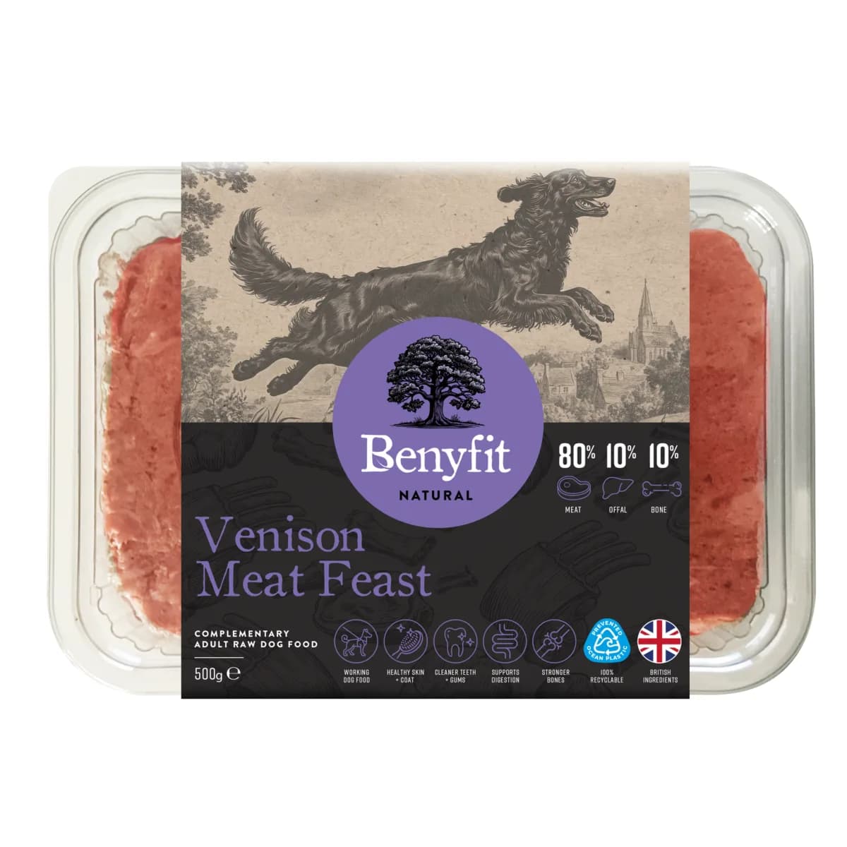 Benyfit Natural Venison Meat Feast 80-10-10 Raw