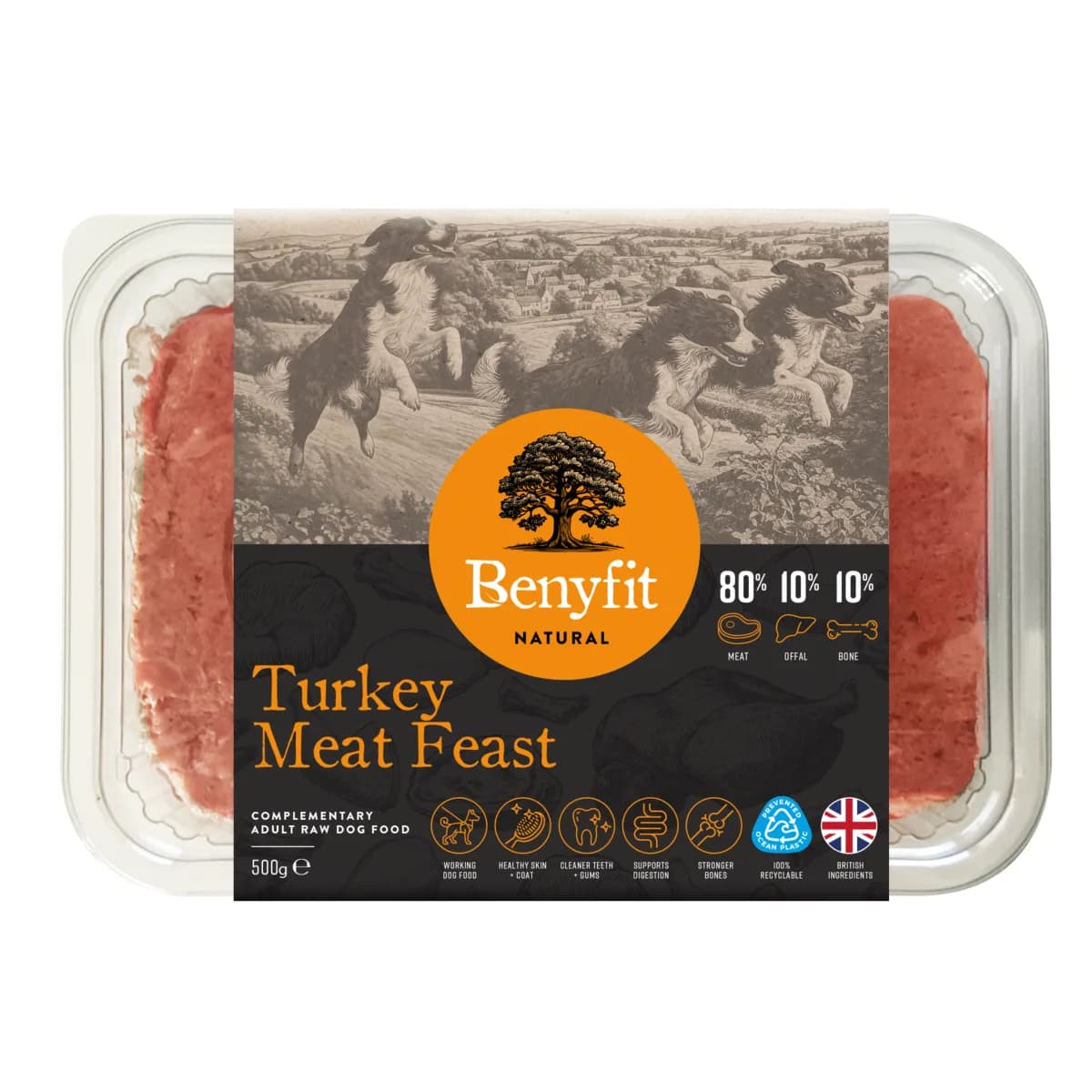 Benyfit Natural Turkey Meat Feast 80-10-10 Raw