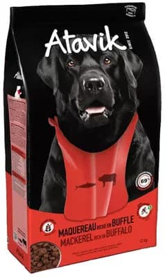 Atavik Croquettes chien sans céréales Maquereau riche en Buffle