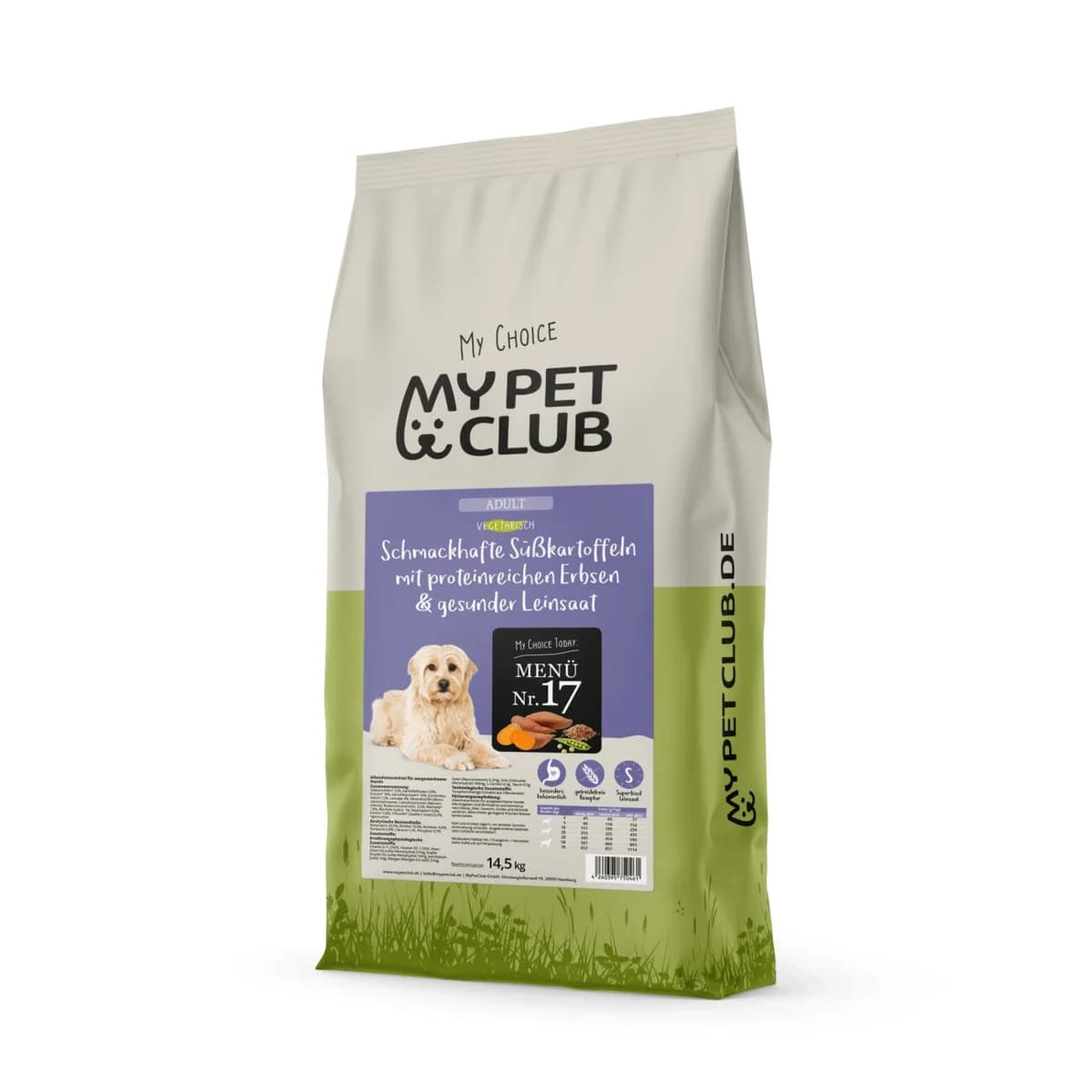 MyPetClub Vegan / Vegetarisches getreidefreies Hundefutter Purinarm, Sensitiv & Hypoallergen