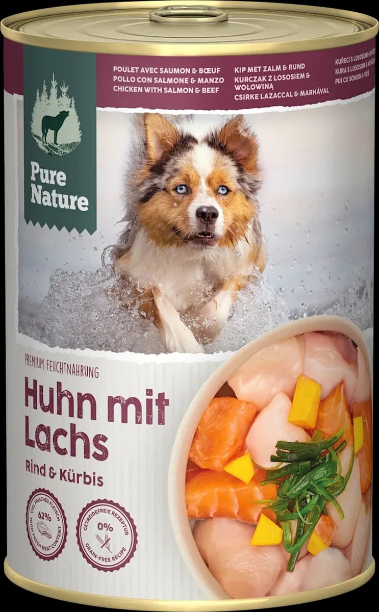 Pure Nature mit Huhn, Lachs, Rind & Kürbis