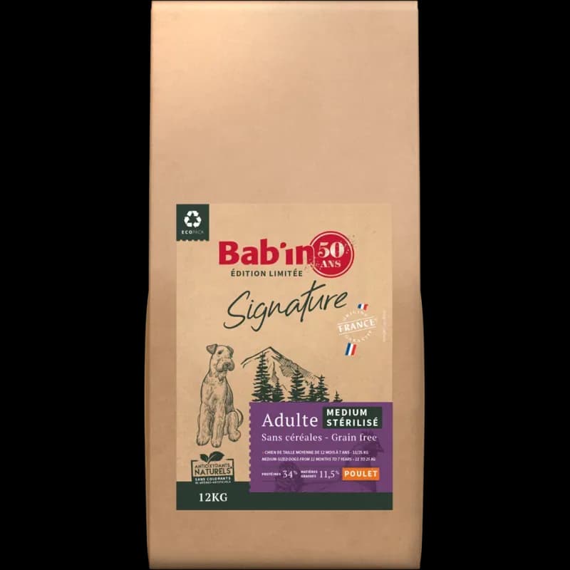 Bab'in Signature Medium Stérilisé - Poulet - Sans Céréales