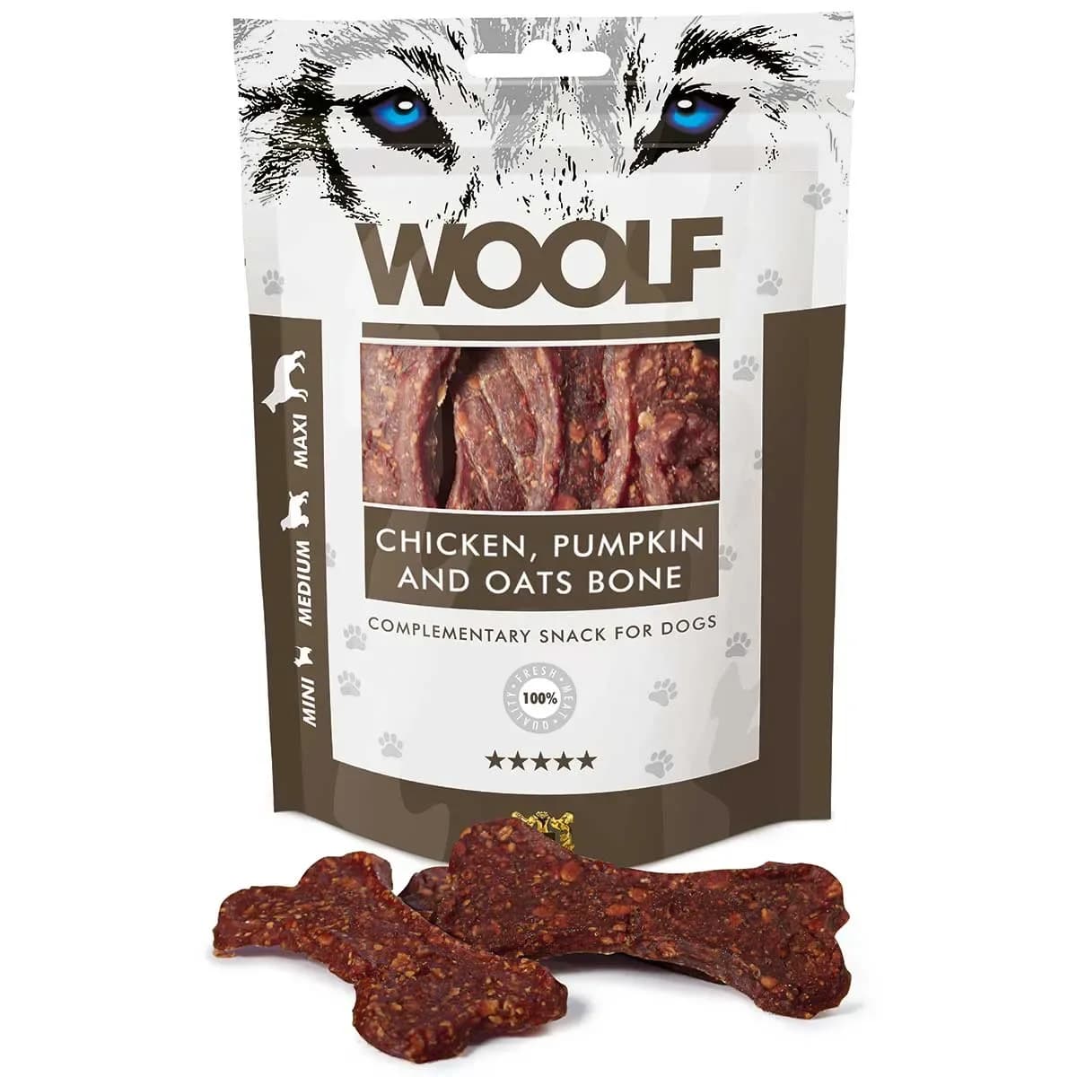 WOOLF large bones with chicken, pumpkin and oats