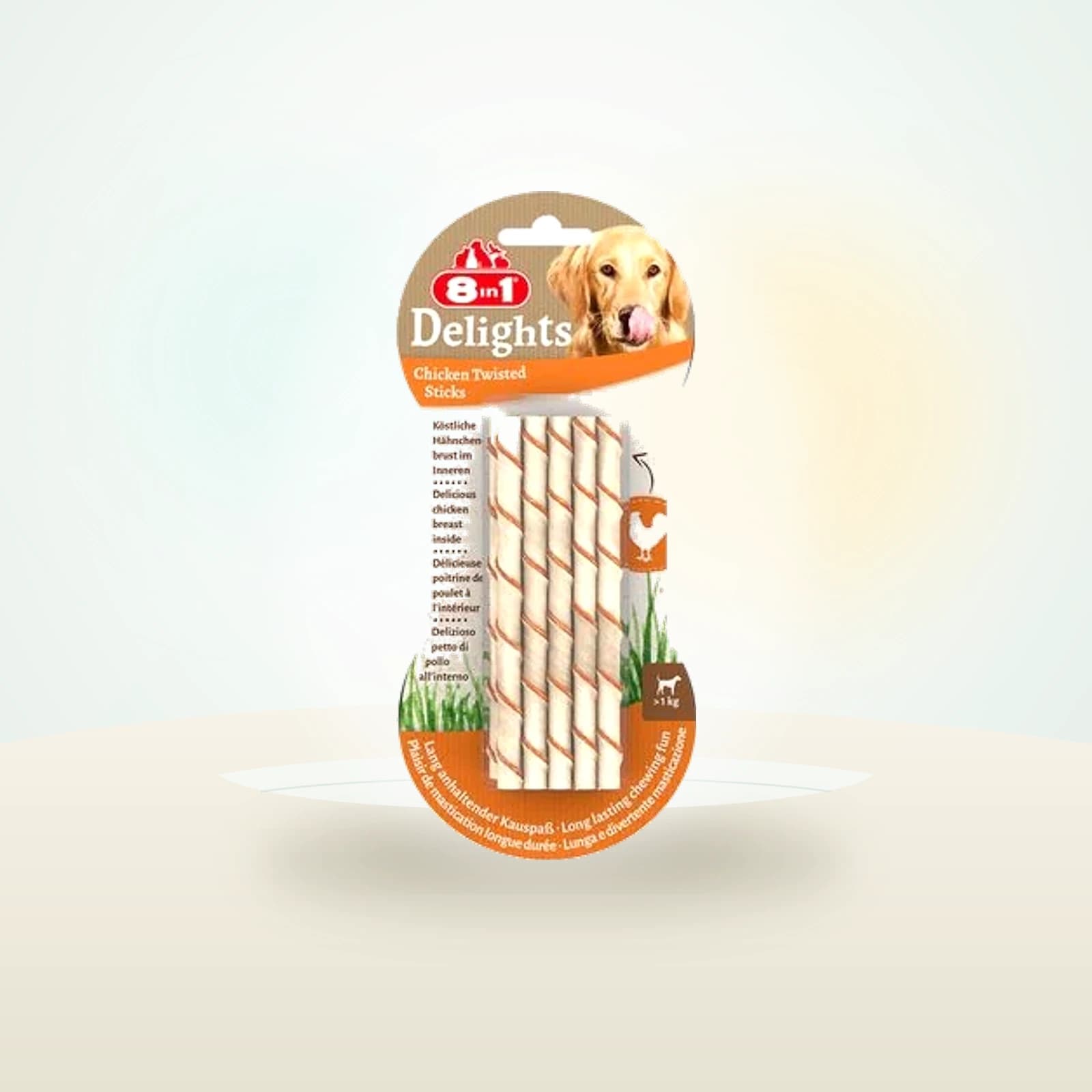 8in1 Delights Twisted Sticks for Small Dogs - Chicken