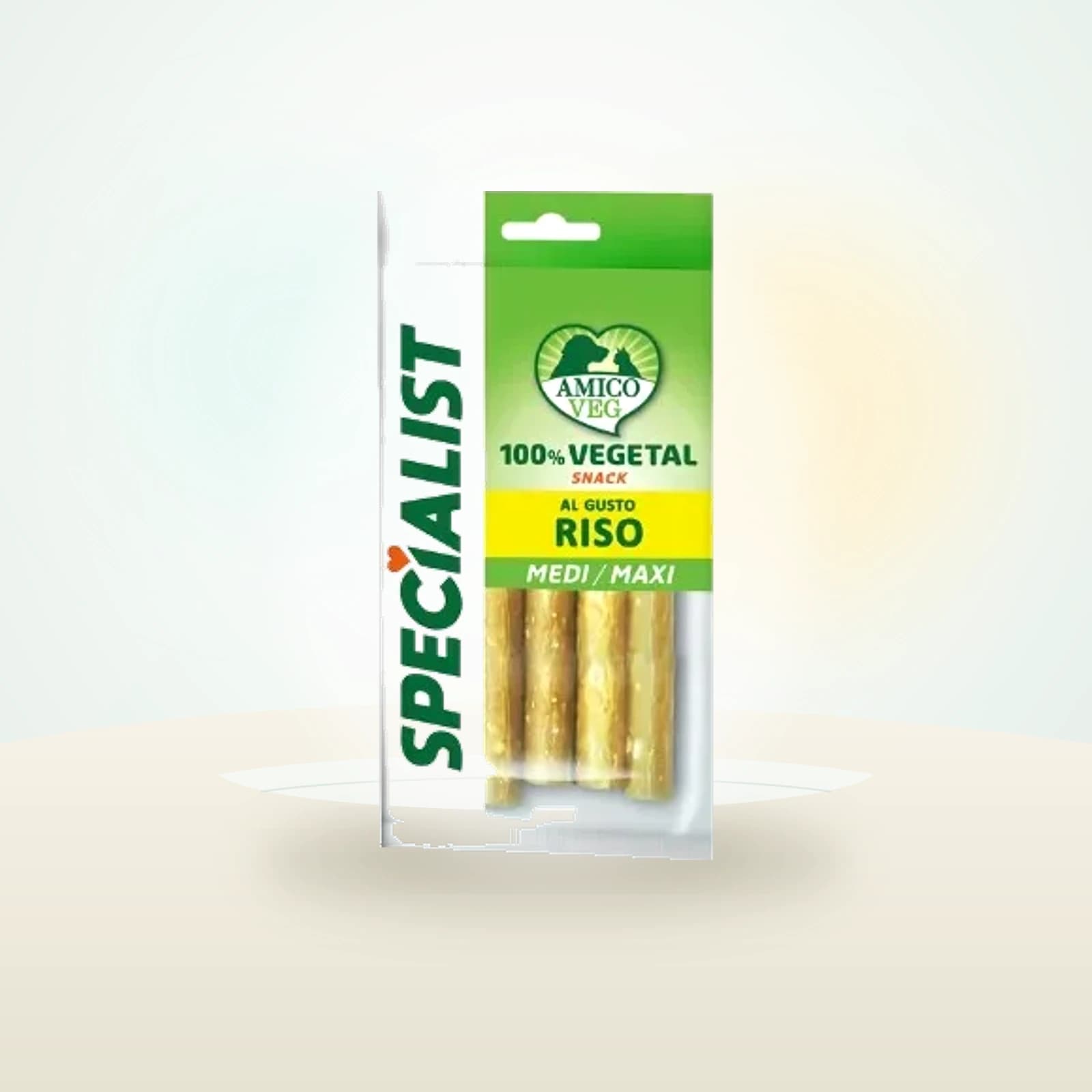 Amico Veg Specialist Dog Snack Vegetal Medium/Maxi Riso
