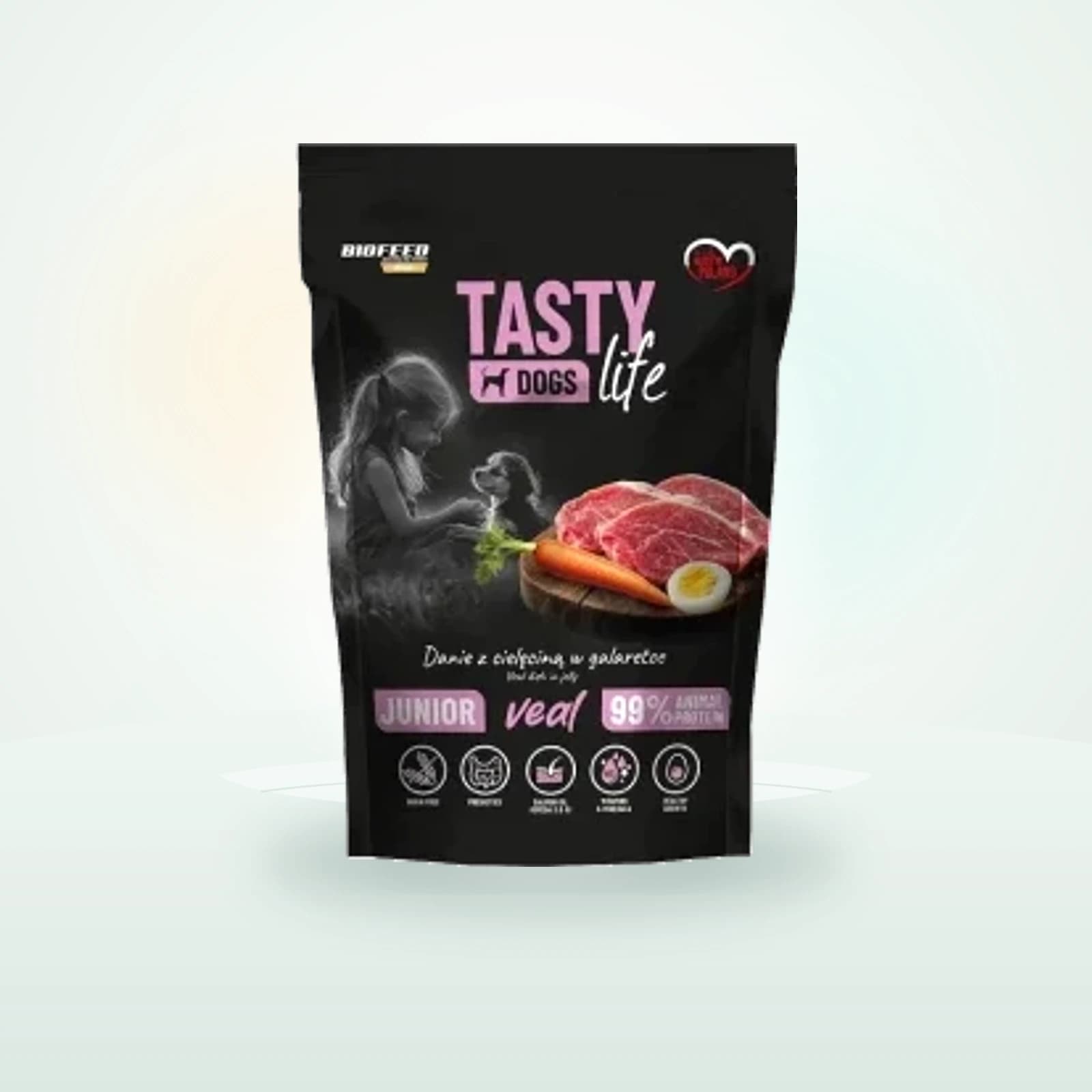 BIOFEED Tasty Dogs Life Junior Cielęcina