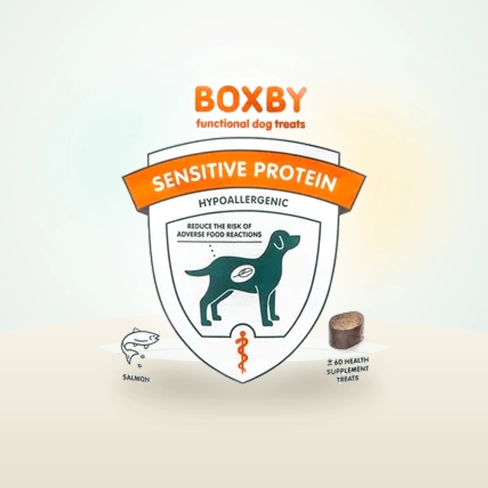 Boxby Sensitive Protein snacks funcionales para perros