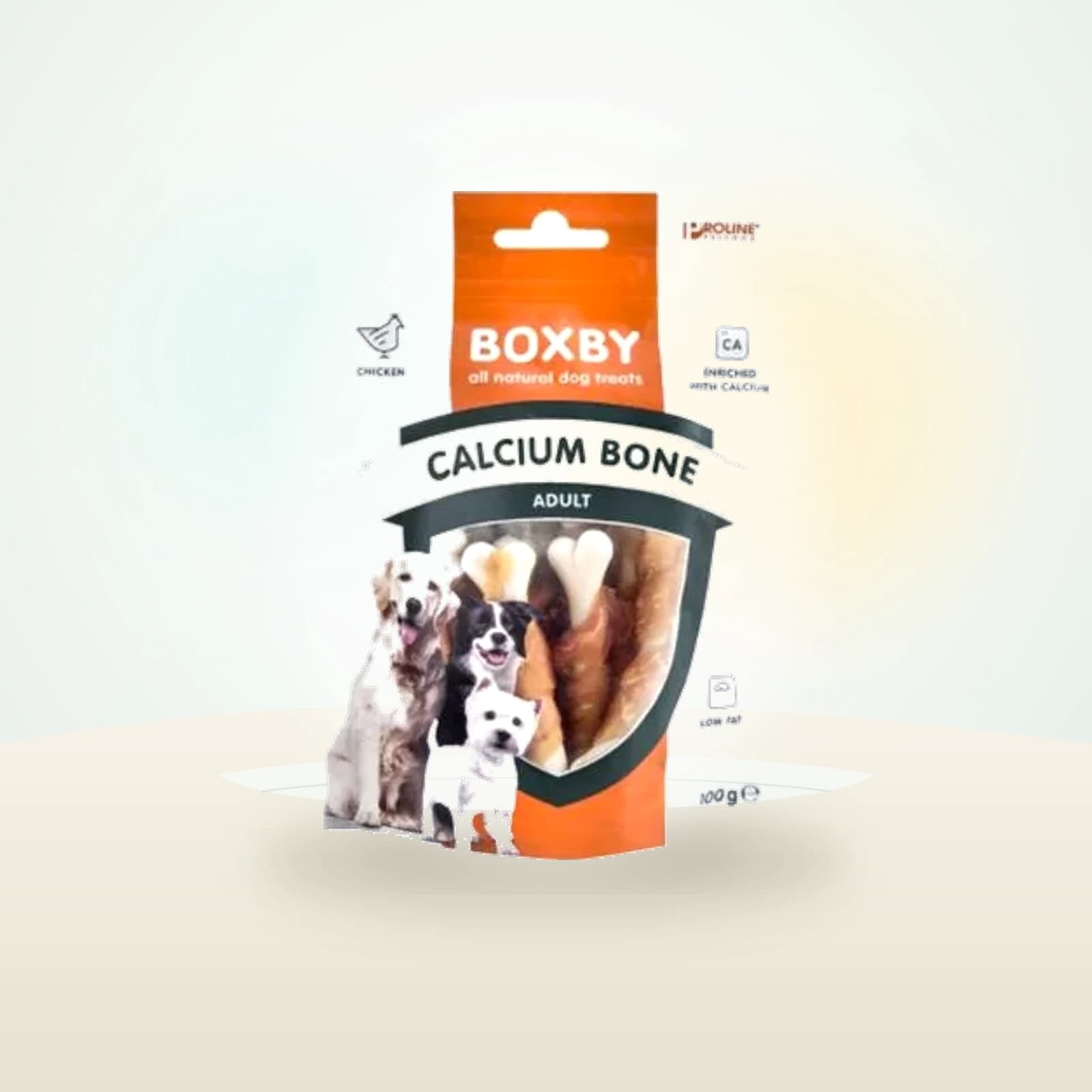 Boxby snacks en forma de hueso con calcio