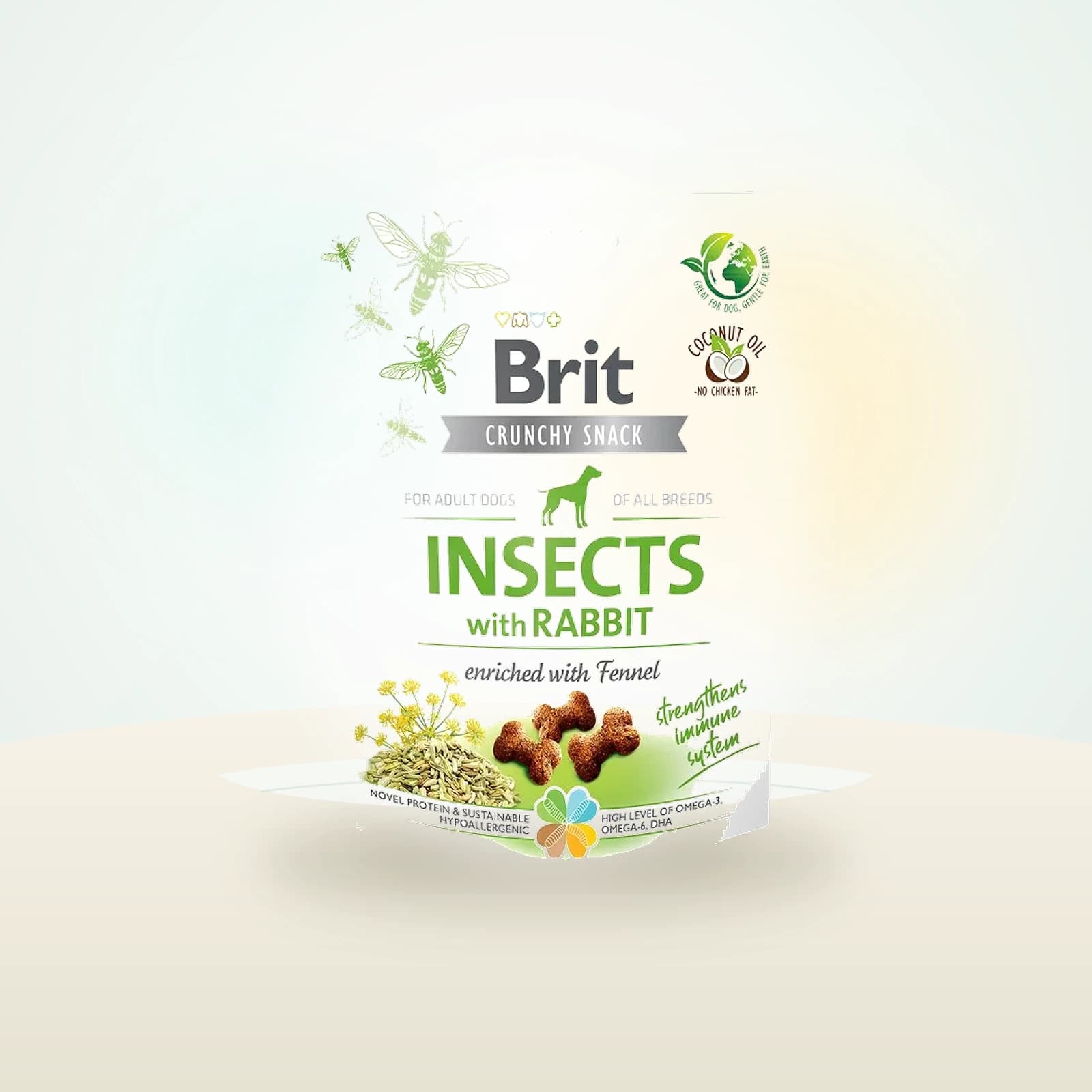 Brit Care Crunchy Cracker žuželke, zajec in koromač