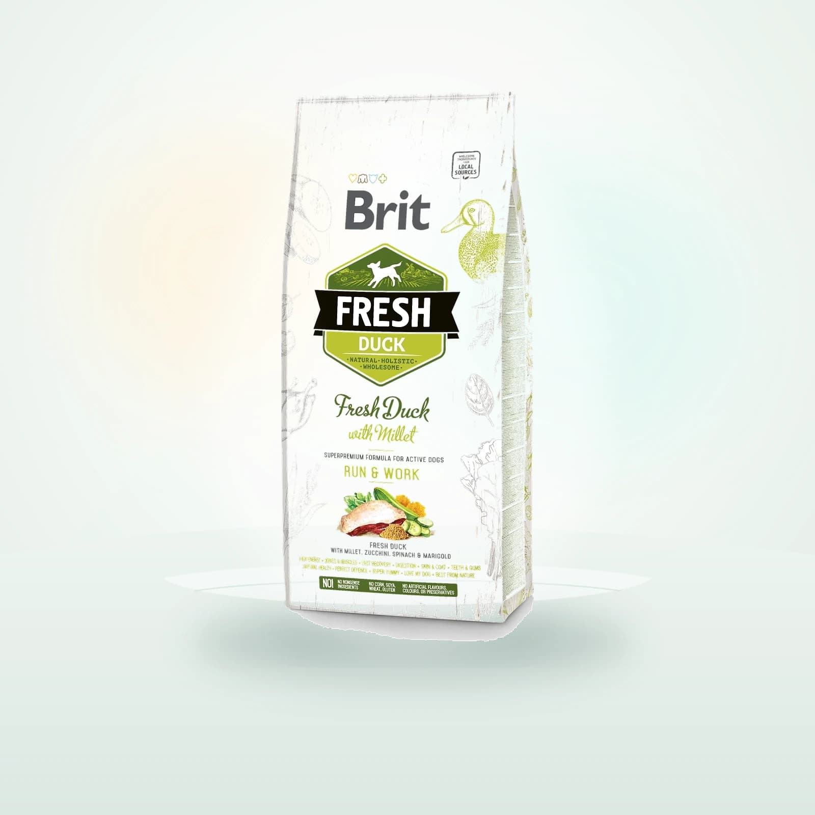 Brit Care Fresh duck with millet active run & work